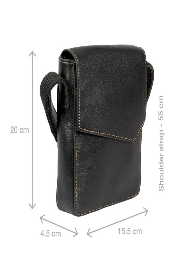 هاي ديزاين حقيبة كروسبودي رجالية سوداء من الجلد الطبيعي من هايدساين تاور 02 - Image 4